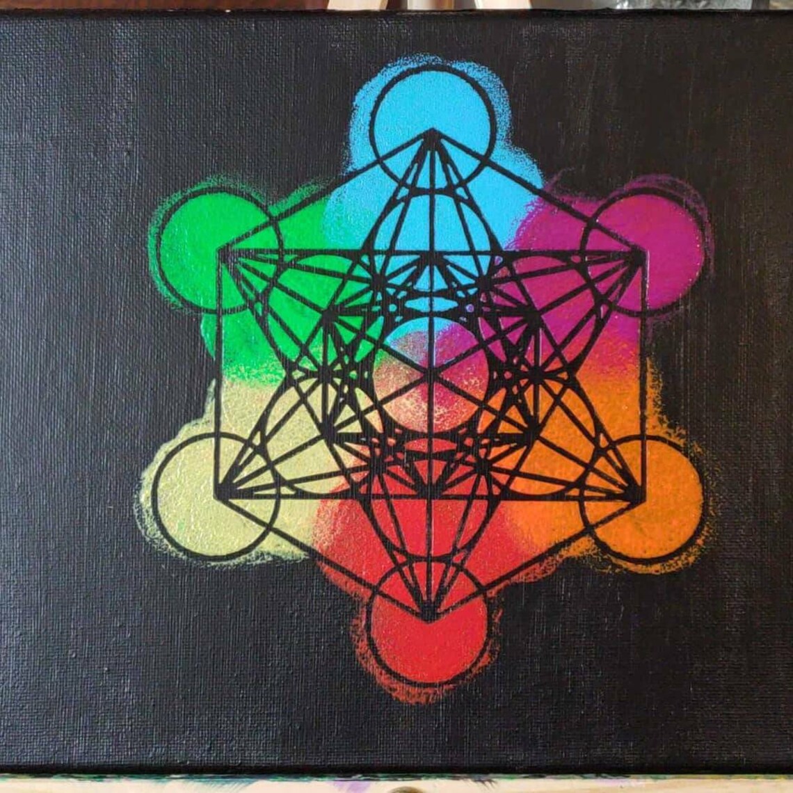 Mini Metatron's Cube Stencil Sacred Geometry Etsy