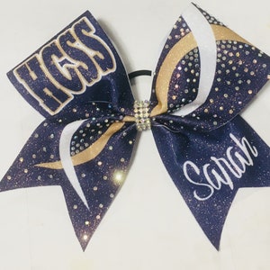 Team custom glitter cheer bow