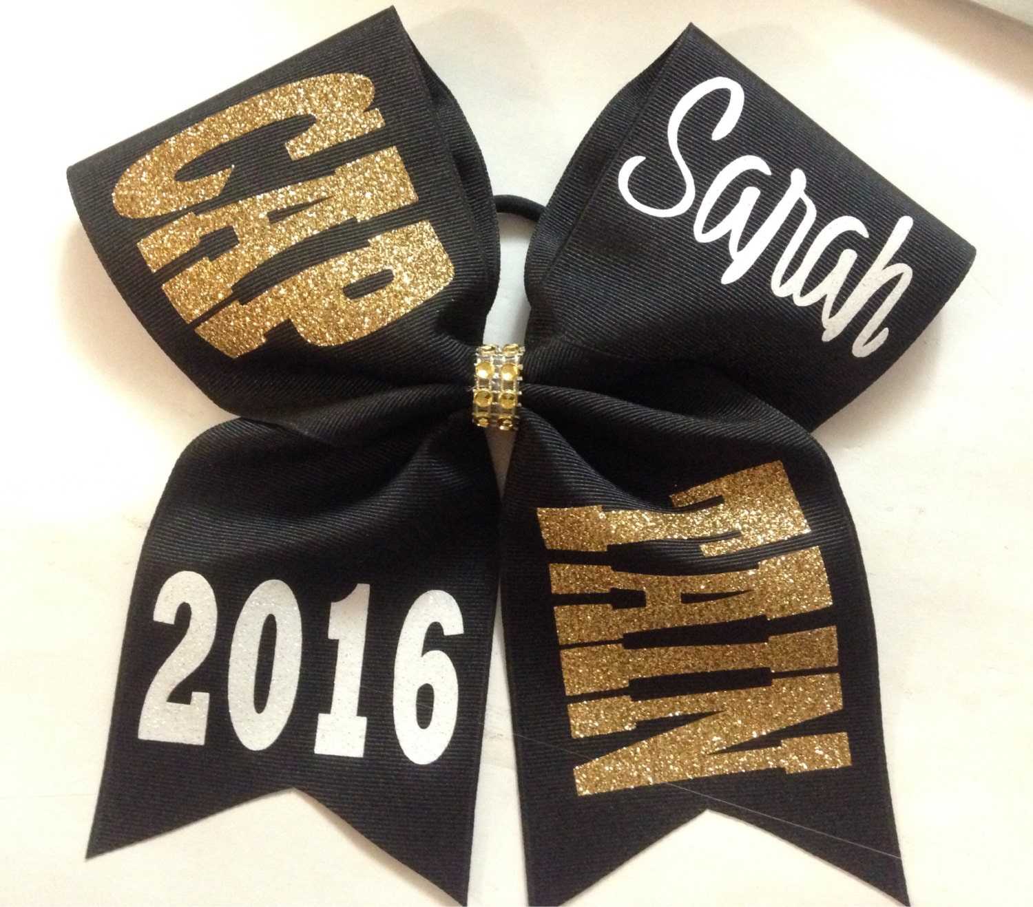 Senior Cheer Bow with Grad Cap and Tassel Keychain ⋆ Brittelly's