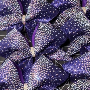 Rhinestone Waterfall on Royal Purple  Super glitter