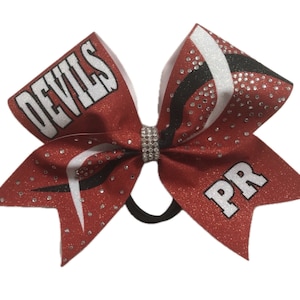 Team custom glitter cheer bow