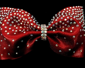 Tailless Waterfall bow on red Mystique