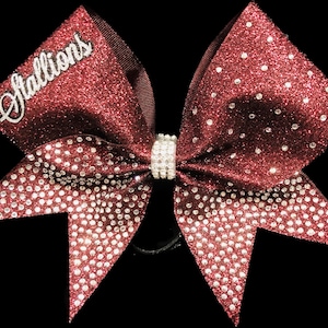 Fiocco da cheerleader con strass personalizzato