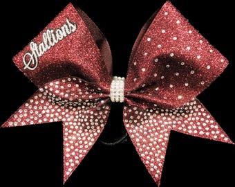 Customized Rhinestone Cheer Bow