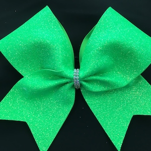 Lime Green Super glitter bow