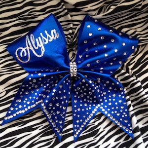 Customized rhinestone cheer bow