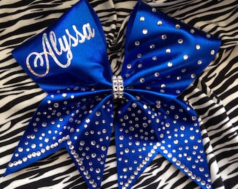 Customized rhinestone cheer bow