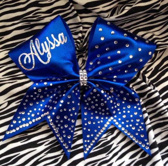 Customized Rhinestone Cheer Bow Etsy