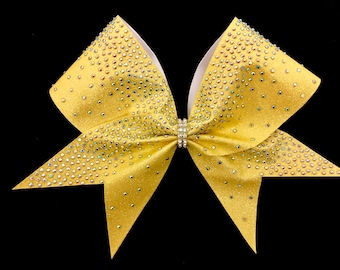 AB Rhinestone Waterfall on yellow  glitter