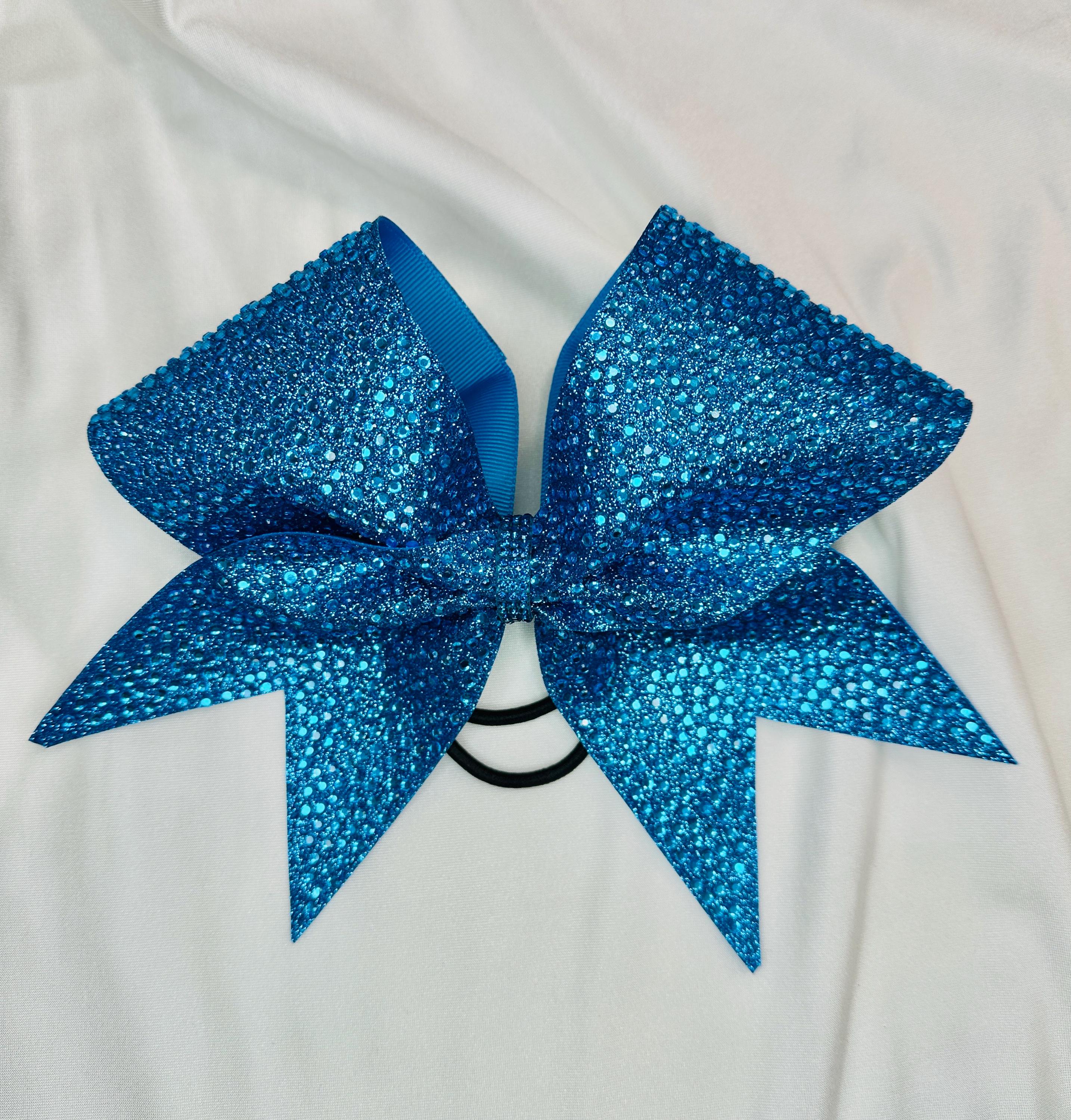 Turquoise Rhinestone Cheer Bow Andra Rhinestone Cheer Bow – BRAGABIT main image 2