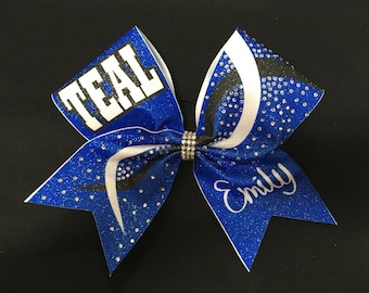 Fiocco da cheerleader glitterato personalizzato per la squadra