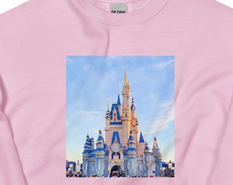 Assepoester's kasteel aquarel unisex sweatshirt. in meerdere kleuren