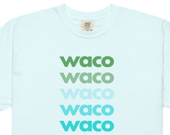 Waco x 5 Green&Blue Unisex Garment-Dyed T-shirt in Multiple Colors