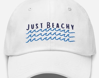 Just Beachy Embroidered Baseball Hat in 