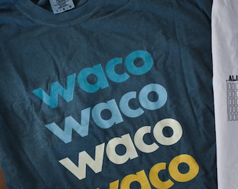 Waco x 5 Blue&Yellow Unisex Garment-Dyed T-shirt in Multiple Colors