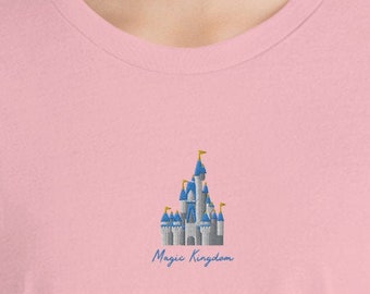 Disney's Magic Kingdom Embroidered Short-Sleeve Unisex T-Shirt in Multiple Colors