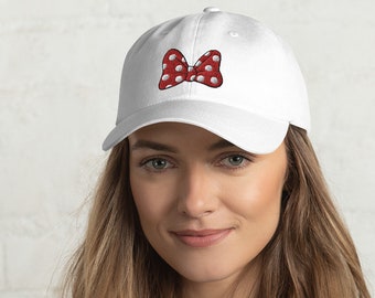 Minnie Mouse Bow Embroidered Baseball Hat in Multiple Colors