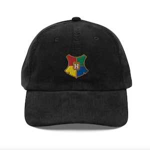 Wizard School Crest Vintage Corduroy Hat in Multiple Colors