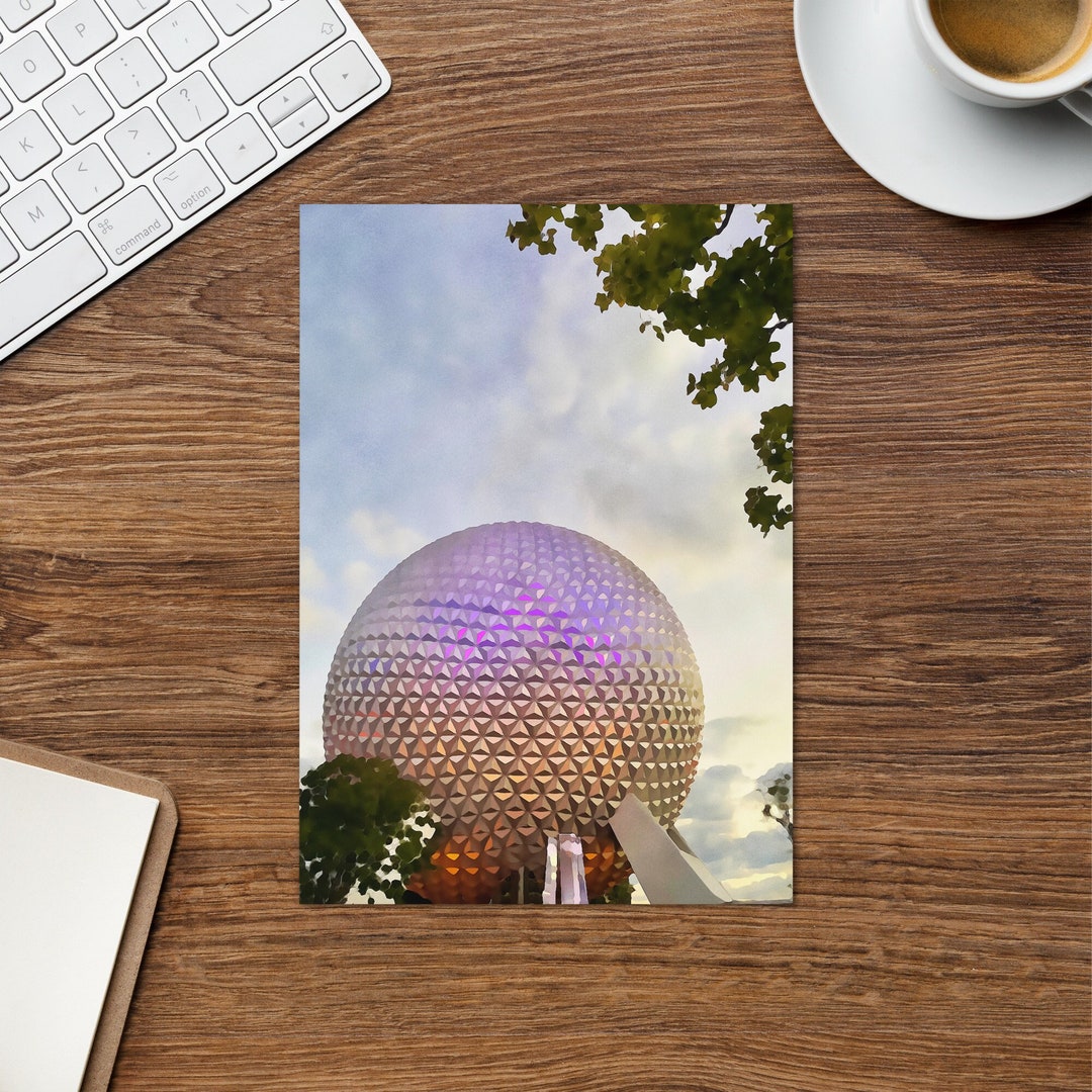 Epcot Watercolor Greeting Card in Multiple Sizes - Etsy