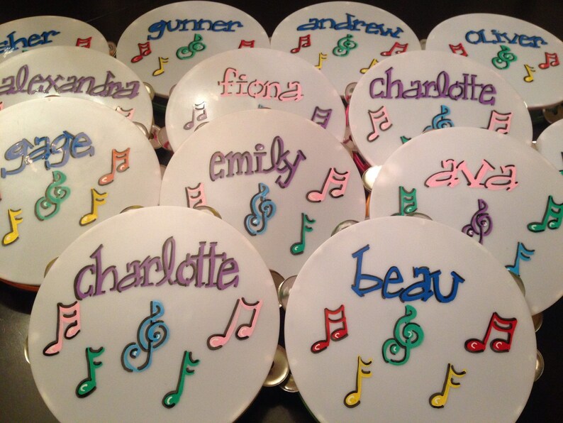 Personalized Tambourine Party Favors Etsy