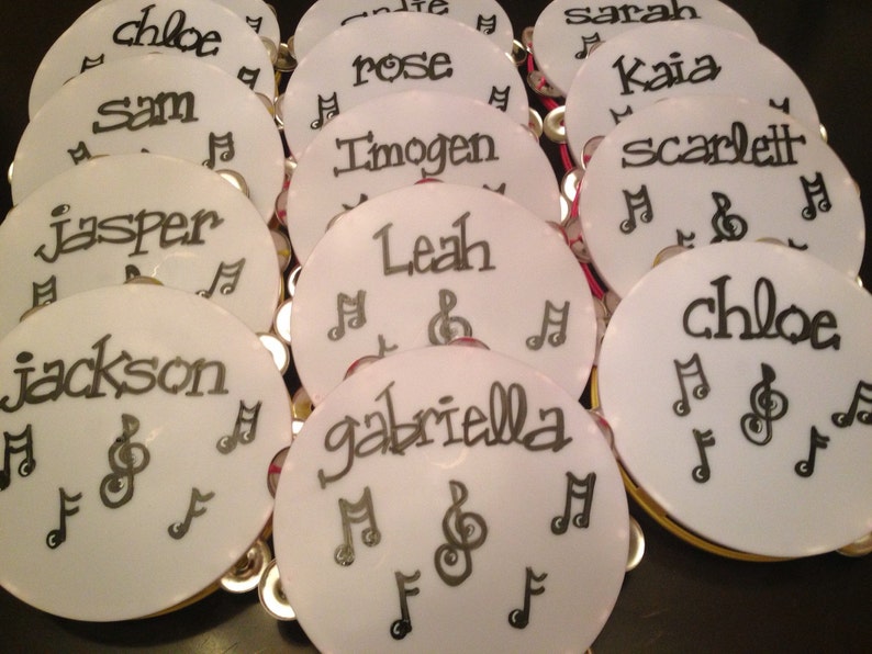 Personalized Tambourine Party Favors Etsy