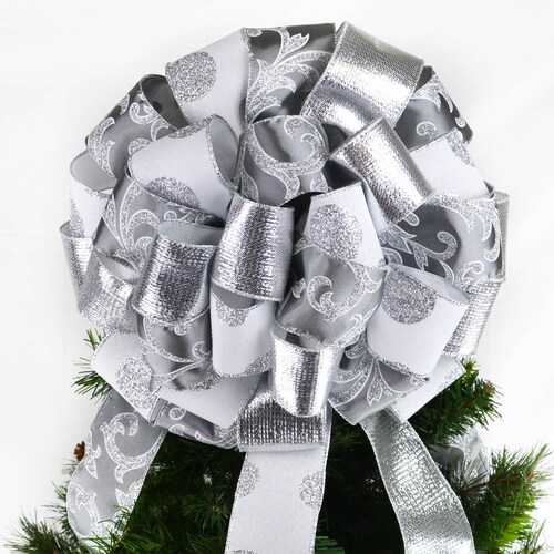 Christmas Tree Bow Topper Etsy