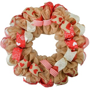 Burlap Valentine wreath, Valentine decor, Valentine decoration, Valentines Wreaths for Front Door, Red valentine wreath