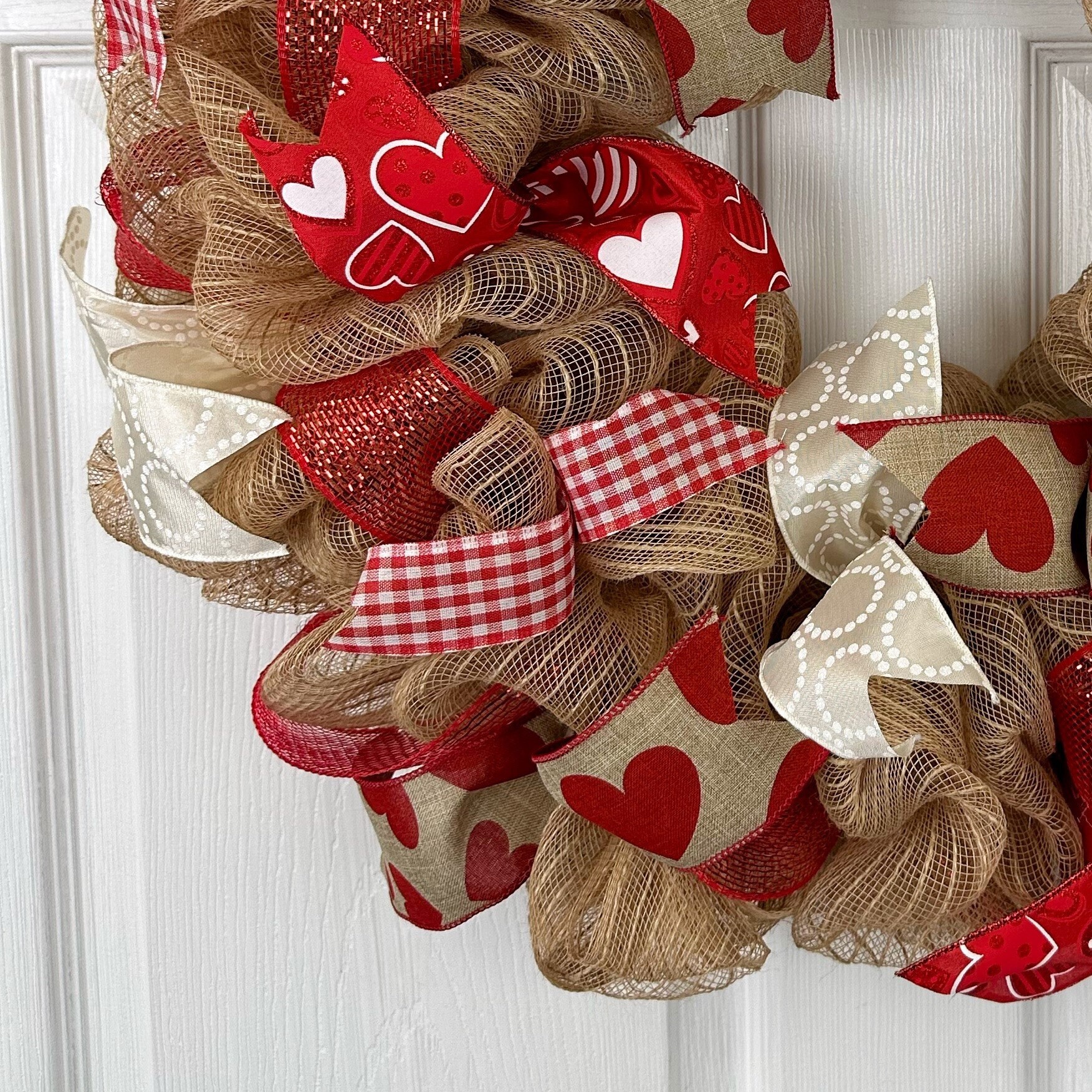 Burlap Valentine wreath, Valentine decor, Valentine decoration, Valentines  Wreaths for Front Door, Red valentine wreath