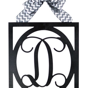 Custom Wooden Monogram Door Hanger, Choose Your Letter, Color, Size and Bow, Personalized Front Door Decor, Gift for Her or Housewarming