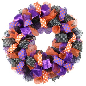 Halloween wreaths for front door, Halloween wreath, Halloween Deco Mesh Wreath, Halloween Mesh Wreath, Halloween Wreath, Purple Wreath