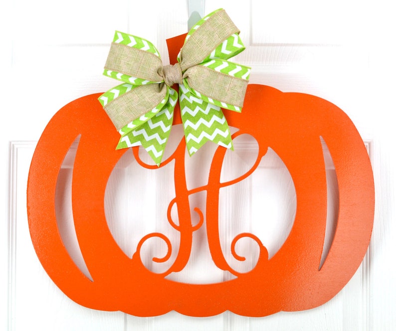 Download Pumpkin monogram sign Monogram pumpkin door hanger Pumpkin ...