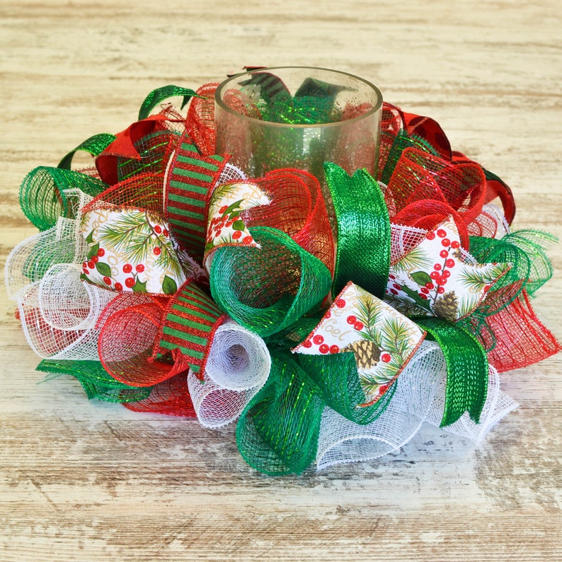 Christmas Table Centerpiece Christmas Candle Holder Etsy