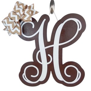 Personalized Birch Wood Monogram, Housewarming Gift for New Homeowners, Durable Door Hanger, Family Initial Decor