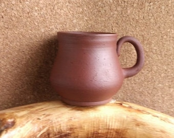 Plain terracota TEA CUP Unglazed mug Simple mug Ceramic MUG Ceramic cup Ornamented cup Slavic pottery Terracotta pottery Handmade ceramics