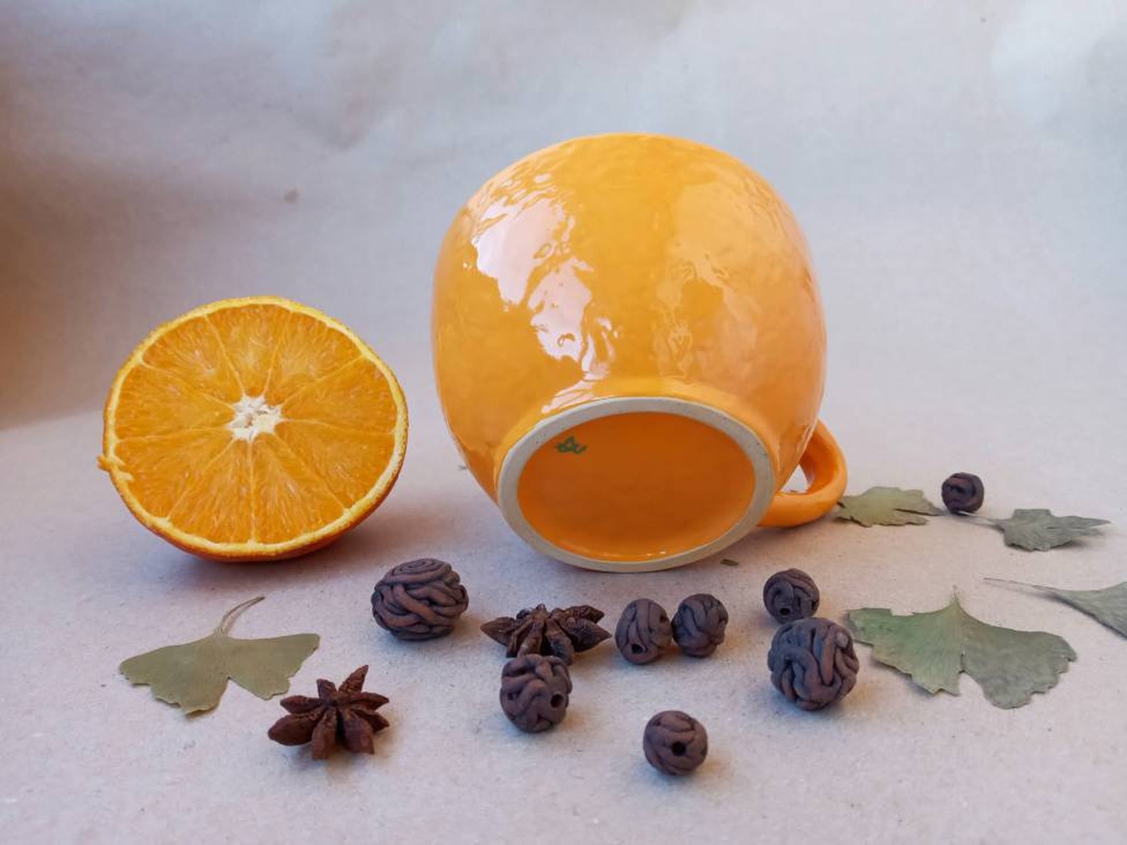 Orange MUG Fruit mug Big cup Half of orange cup Tangerine mug Etsy