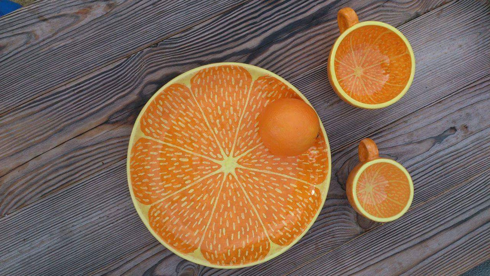 Orange MUG Fruit mug Big cup Half of orange cup Tangerine mug Etsy