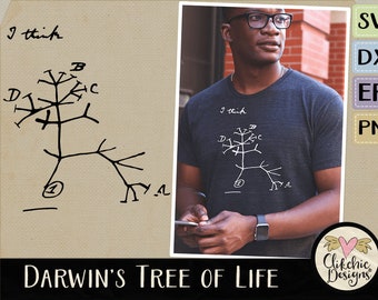 Arbre de vie de Darwin SVG : clipart arbre évolutif (téléchargement numérique)