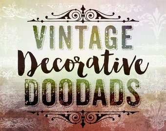 Adornos decorativos vintage: Pinceles de Photoshop e imágenes prediseñadas (descarga digital)