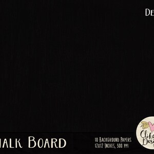 Chalkboard Digital Paper Pack Chalk Board, Blackboard Digital Scrapbook Paper Textures, Chalkboard Digital Background Paper, Digital Paper image 2