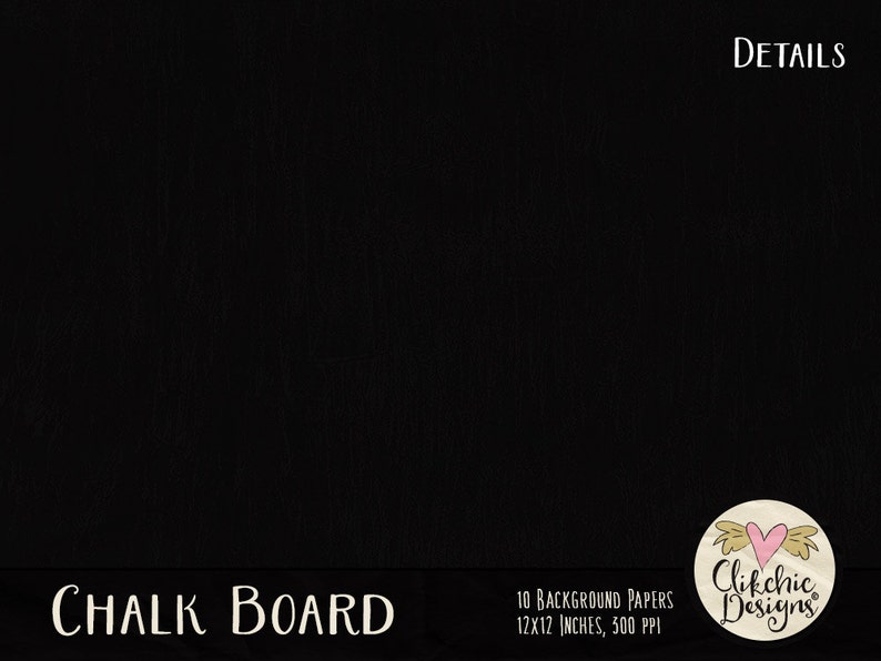 Chalkboard Digital Paper Pack Chalk Board, Blackboard Digital Scrapbook Paper Textures, Chalkboard Digital Background Paper, Digital Paper image 2