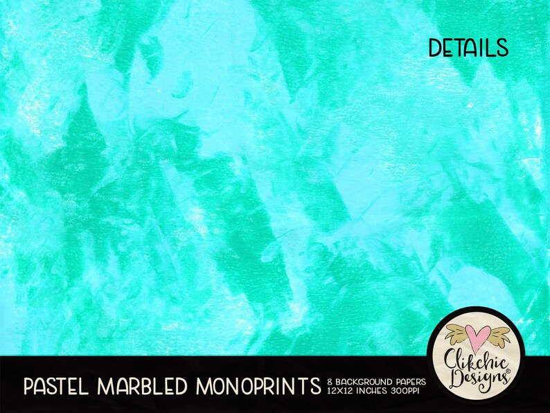 Pastel Marbled Painted Digital Paper Pack Pastel Marbled Digital Scrapbook Paper, Marbled Background Textures, Scrapbooking Paper Pack image 5