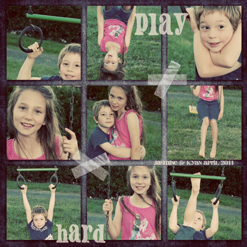 Kids Digital Scrapbook Kit Clipart Children Play Kids Etsy Australia