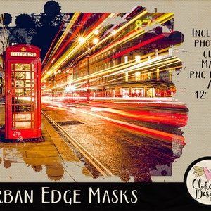 Grunge Photoshop-uitknipmaskers voor foto's - 5 Urban Edge Grunge Photoshop-fotografiemaskers - fotomaskers, Photoshop-maskers, digitale fotomaskers