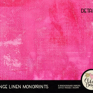 Grunge Linen Digital Paper Pack Grunge Monoprint Painted Gradient Digital Scrapbook Paper, Background Textures, Scrapbooking Paper Pack image 4