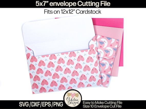 5x7 Envelope SVG Template: DIY Card Making (Digital Download)