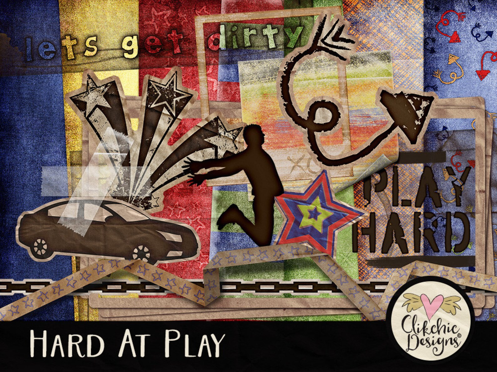 Kids Digital Scrapbook Kit Clipart Children Play Kids Etsy Australia