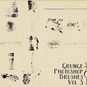 Grunge Photoshop Brushes Collection 50% Off Grunge Digital Brushes, 100 .png Texture Images & abr brushes image 5