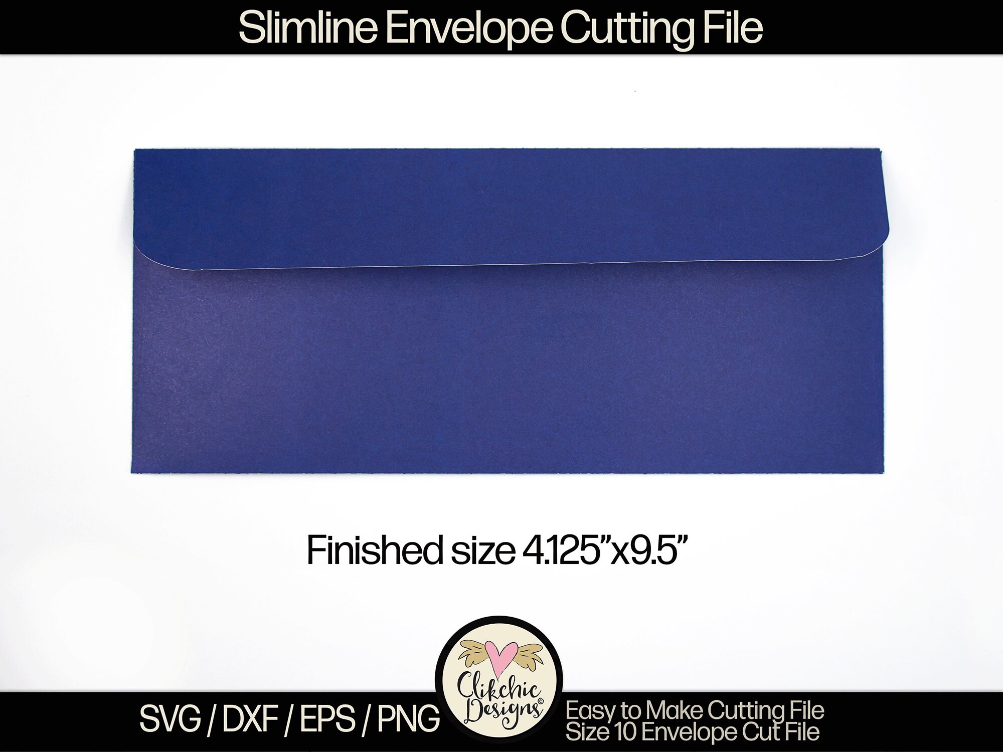 Slimline Envelope SVG Template: Size 10 Envelope Cut File (digital ...