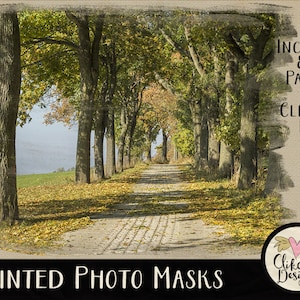 Gemalte Foto Clipping Masken - 8 Photoshop Painted Fotografie Clipping Masken, Digitale Foto Masken, Photoshop Masken, Fotografie Masken