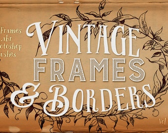 Rahmen Clipart - Vintage Rahmen & Ränder - Vintage Digital Scrapbook Rahmen Clip art und Photoshop Pinsel, Vintage Rahmen Clip Art